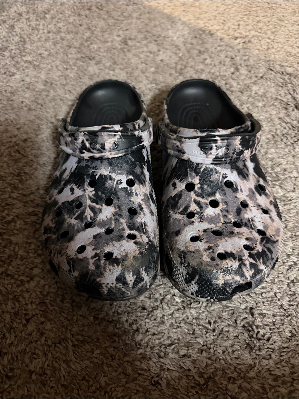 CROCS Black Slip-On Clog with Treaded Sole